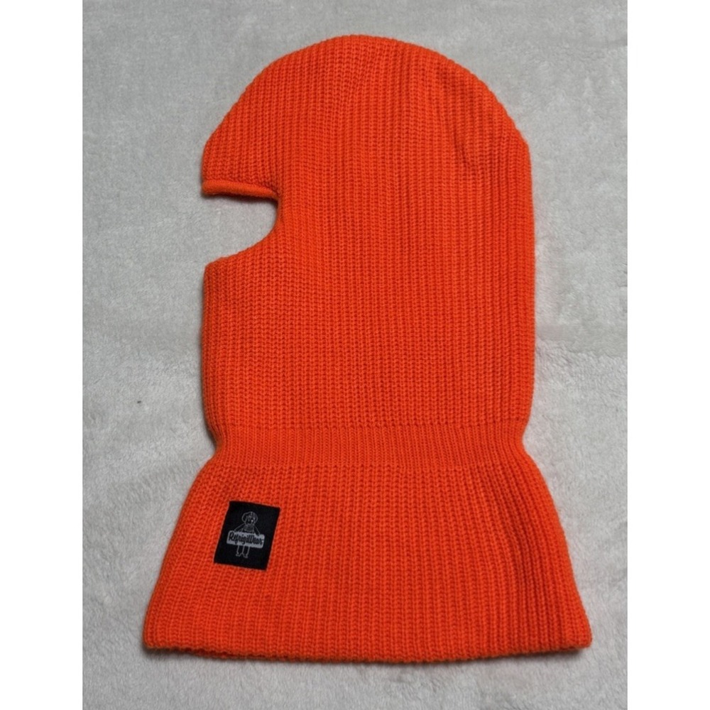 Refrigiwear Balaclava Hat Cap HiVis Orange Face Mask Stretch Knit Mens One Size
